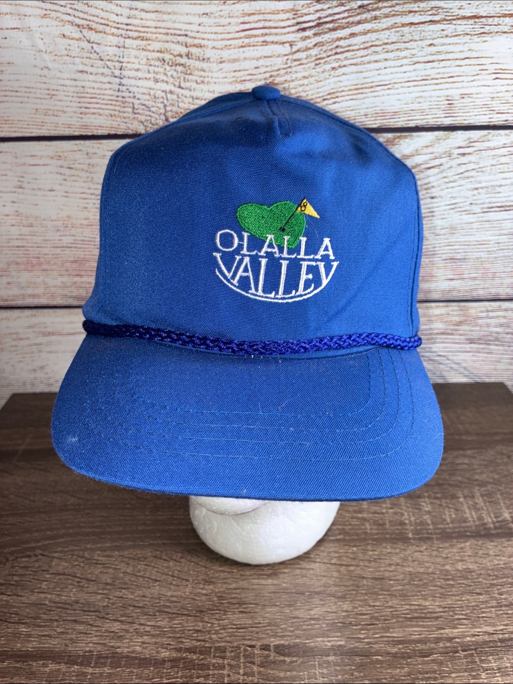 Vintage Olalla Valley Blue Rope-Trim Cap by Town Talk